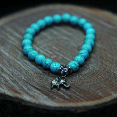 Decosdececetlitho bracelet pierre turquoise bbt2002aa
