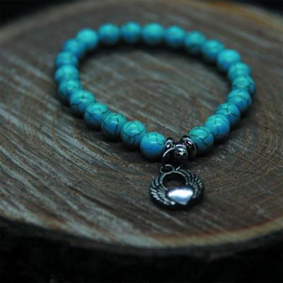 Decosdececetlitho bracelet pierre turquoise bbt2003aa