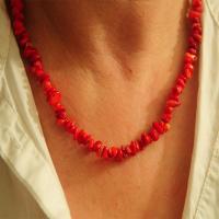 Decosdececetlitho collier bracelet pierre corail rouge boc2001aa