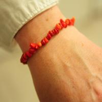 Decosdececetlitho collier bracelet pierre corail rouge boc2001aaa