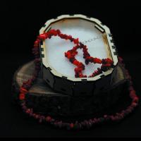 Decosdececetlitho collier bracelet pierre corail rouge boc2001aaaa