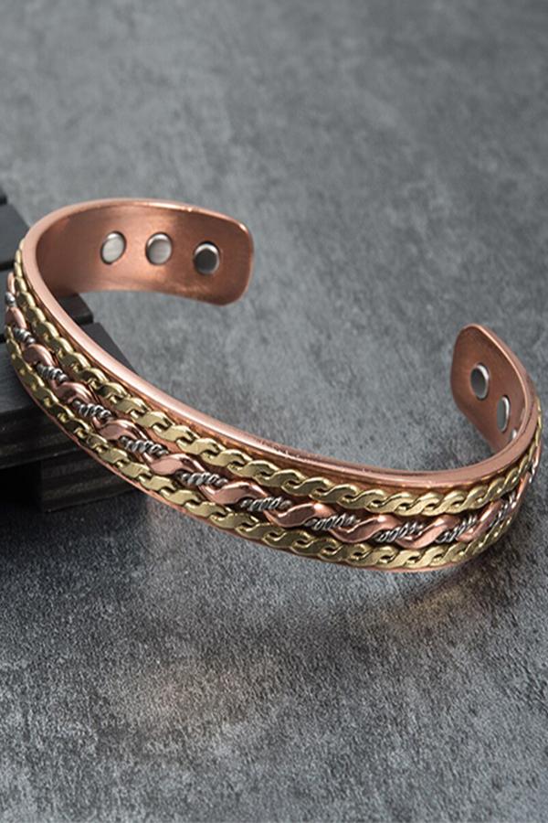 Les decos de cecile produits bracelet cuivre jaune rouge bracelet magnetique 1